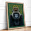 Dignified Gorilla Portrait Modern - Framed Print-340269460-340269462