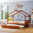 Saunderton Wooden House Bed with Trundle-298050781-298050778
