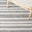 Aon Striped Handwoven Gray/Ivory Area Rug-1853797900