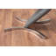 Kylooe Modern Brown Wood And Black Metal Dining Table Set With 6 Upholstered Faux Leather Chairs