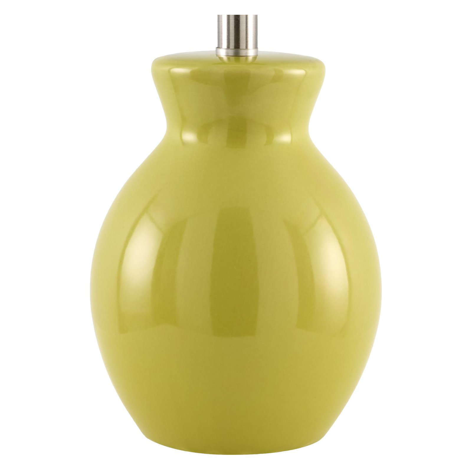 Drum Shade Lamp, Green, 15'' H X 8'' W X 8'' D