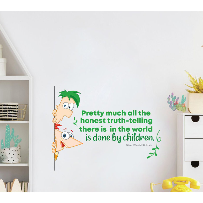 Adhésif décoratif en vinyle "Phinéas et Ferb" honnêtes, H 35 po x l 40 po