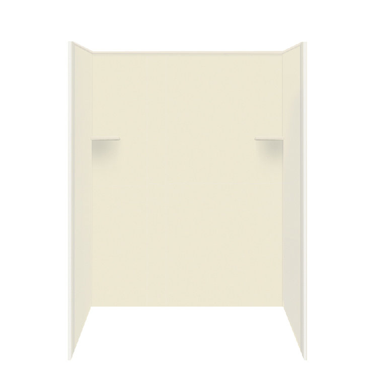 Biscuit Solid Surface Shower Wall Surround 48" x 36" x 72"