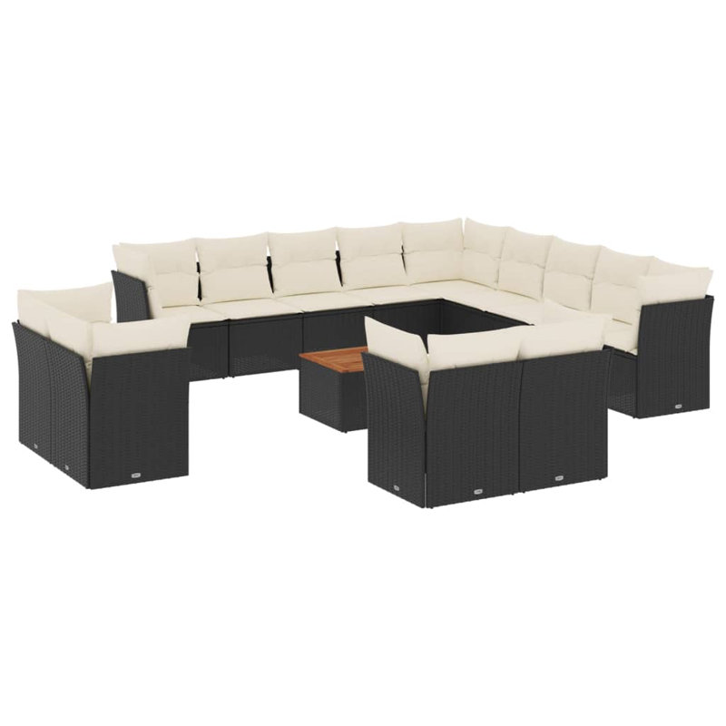 Vidaxl Garden Sofa Set  PE Rattan Large Modular Garden Sofa Set