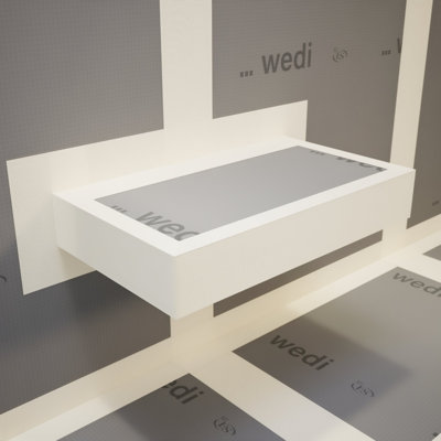 60in. × 14in. × 4in. The Original Floating Shower Bench Kit® with Wedi Boards® – Original Shower Bench Bracket®