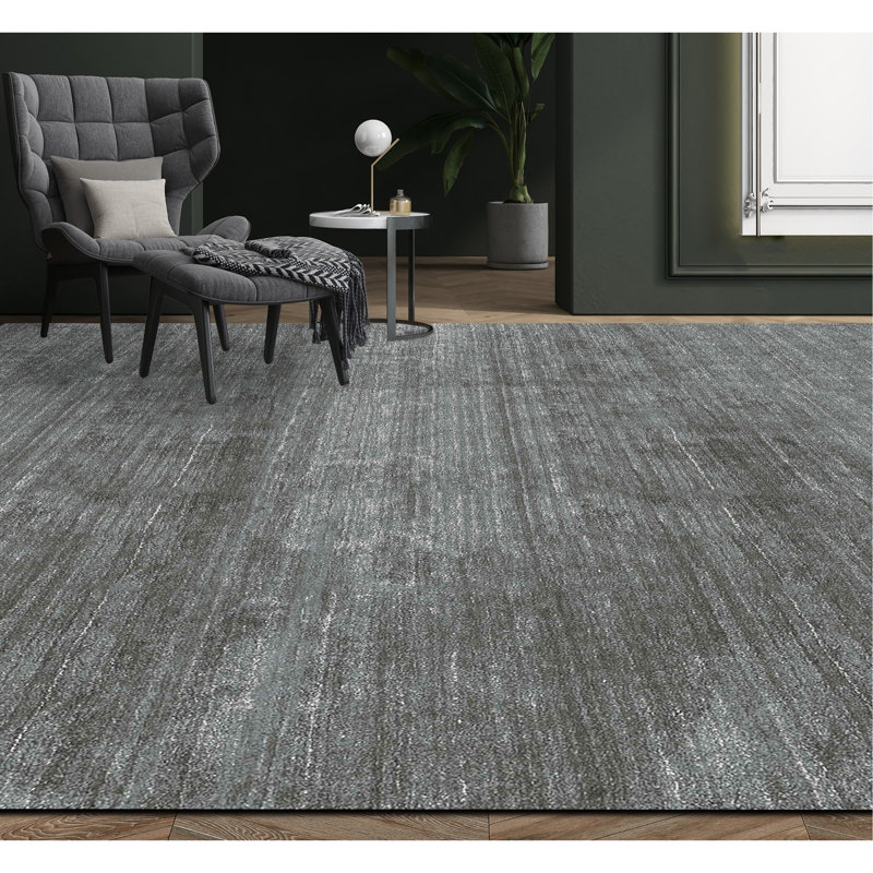 Wool Area Rug in Gray