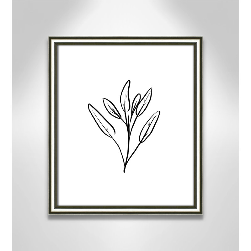 Simple Flowers " Simple Flowers 2 ", Silver Framed Paper, 15" H x 13" W x 0.88" D