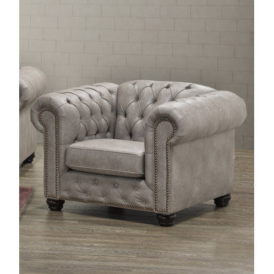 Anim Faux Leather Chesterfield Chair