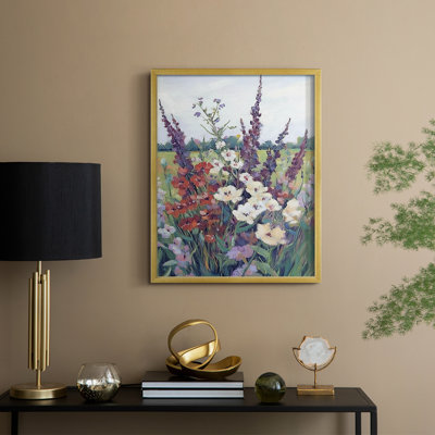 Série FLORAL DCxxxix - reproduction encadrée de qualité supérieure - prête à être accrochée - aucun clou requis