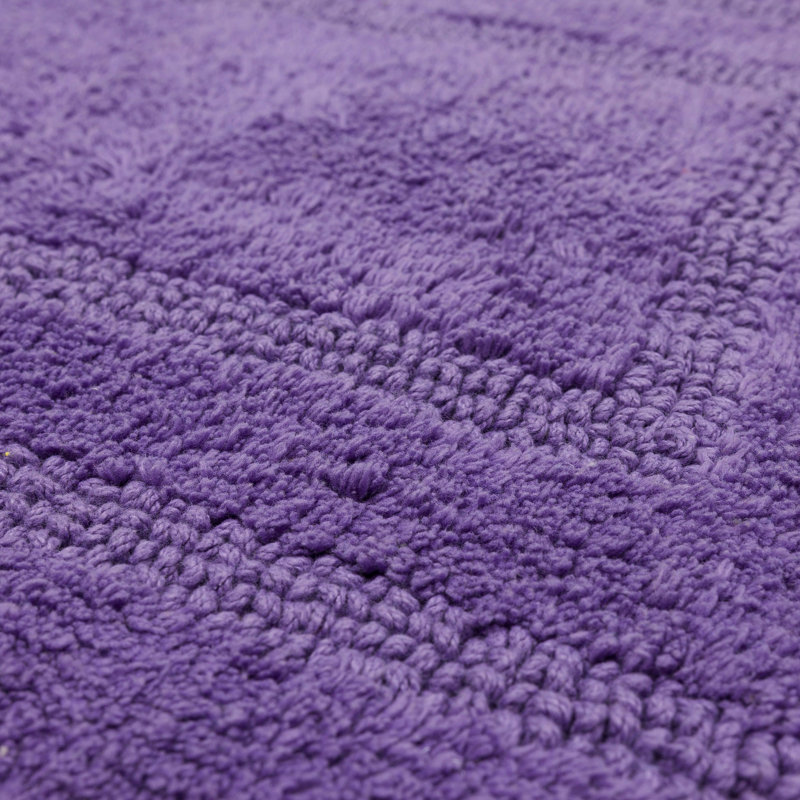 Kail Plush Stain/Fade Resistant Machine Washable Bath Mat, 17" W x 24" L, Fiesta Grape