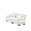 Canapé 2 places en tissu de chenille avec coussins Living Room