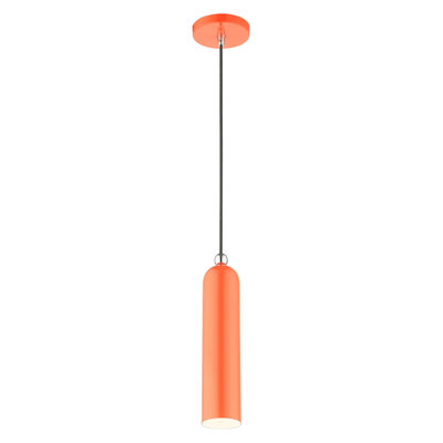 Luminaire suspendu cylindrique en métal 1 lumière à intensité variable Hanne