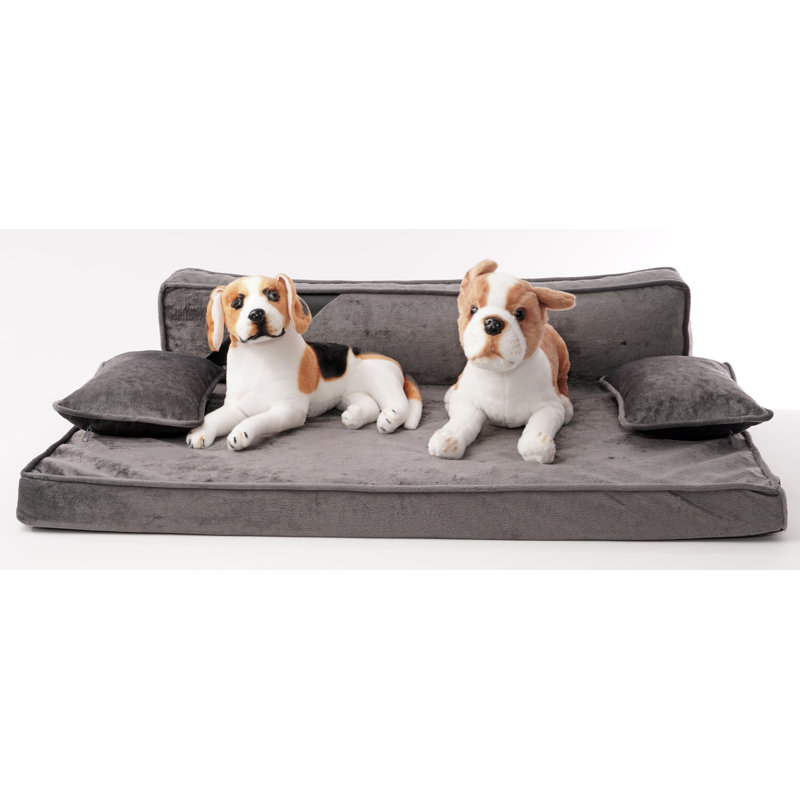 Canapé-lit Braunstein, Petit (l 30 po x P 20 po x H 9,5 po), Gris