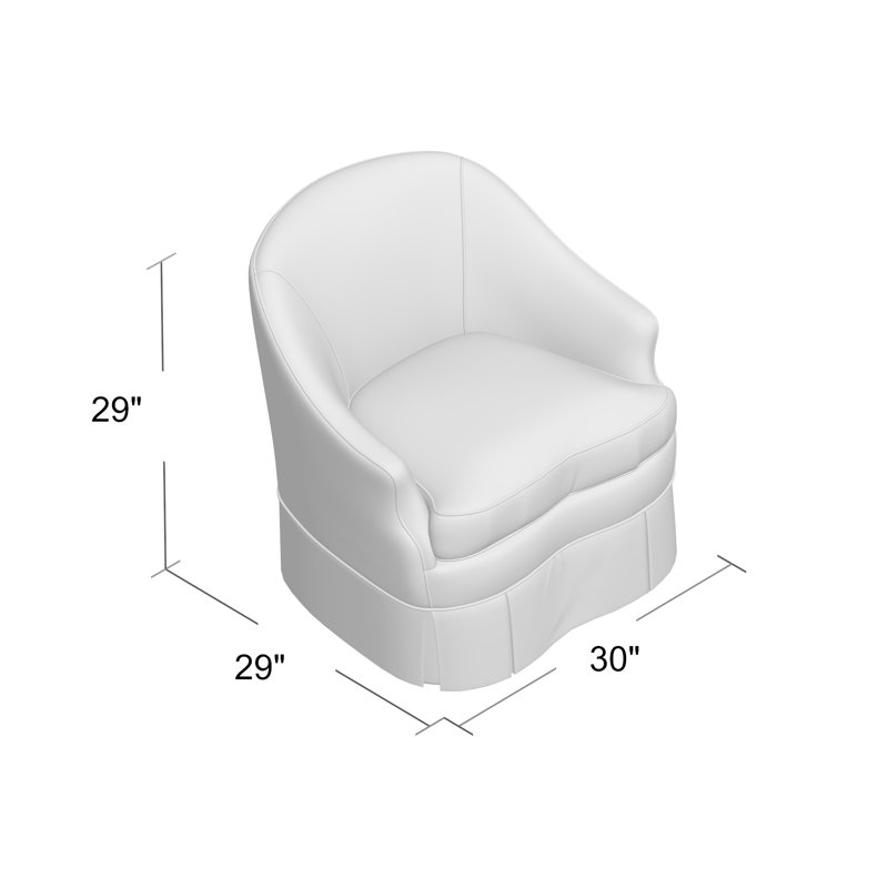 Fauteuil à housse rembourrée de 30 po de large Lea, Gris