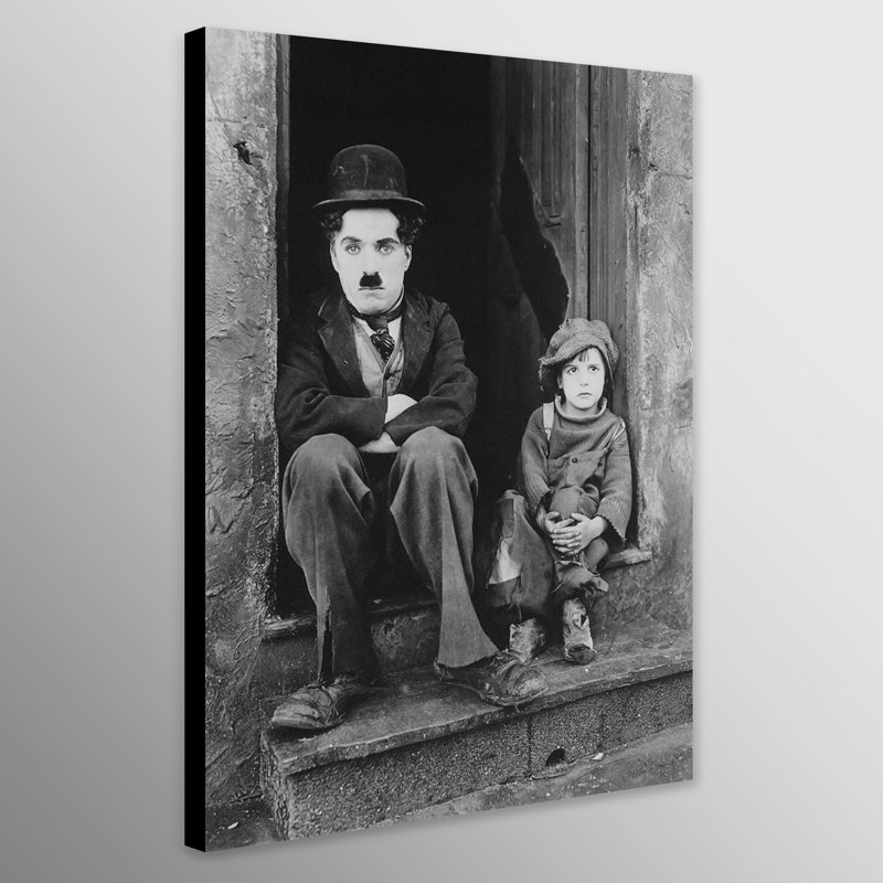 Charlie Chaplin - The Kid - Movie - Wrapped Canvas Print, 61cm H x 41cm W x 4cm D