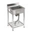 Belfry Kitchen Cybele 500mm W Single Bowl Stainless Steel Freestanding Kitchen Sink with 2 Faucet Holes
