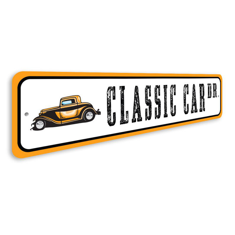 Plaque de rue classique en aluminium, H 6 po x l 24 po x P 0,06 po