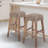 Maui Rustic Bohemian Hyacinth/Wood Backless Stool-958703067-997074875