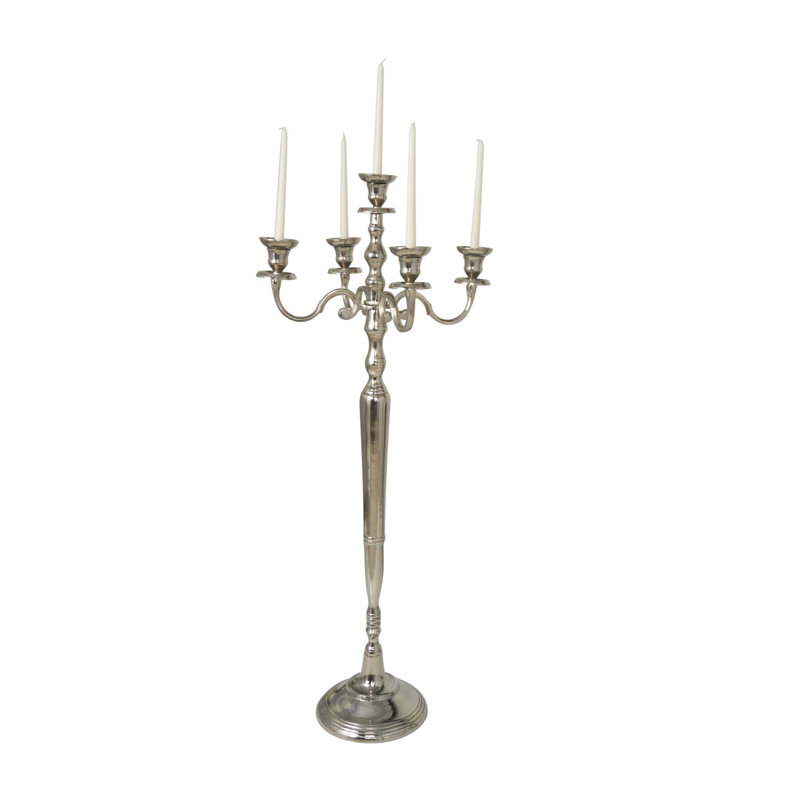 Bougeoir 5 lumières en aluminium et aluminium
