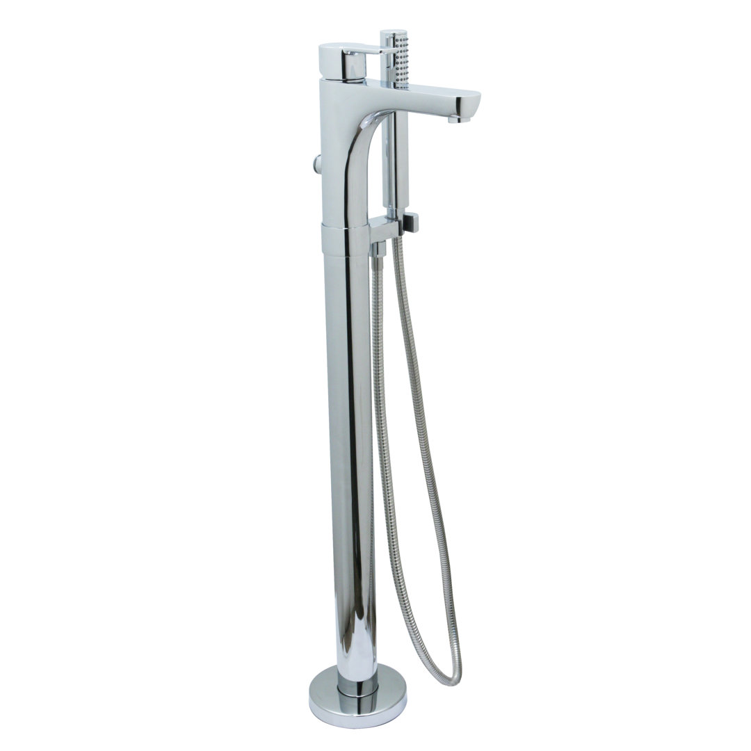 Single Handle Floor Mounted Freestanding Tub Filler Trim with Hand Shower Cheviot Products 