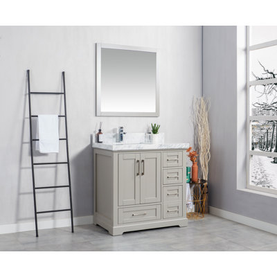 Eser 36 " W Free Standing Wall Mounted Single Double Single Vanity Bathroom Vanity With Top