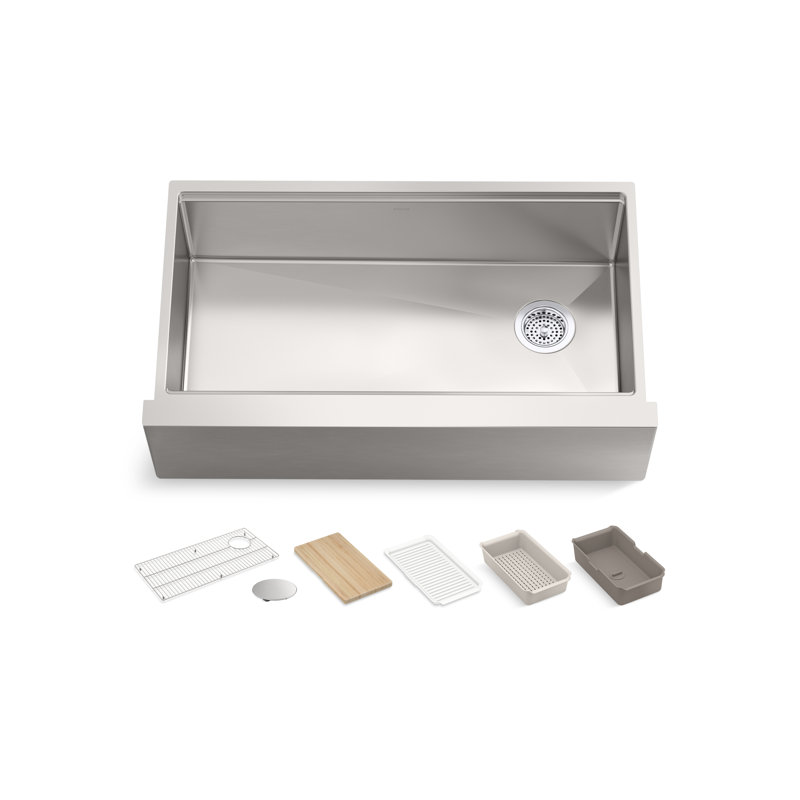Vault 36" Stainless Steel Farmhouse Apron-Front Kitchen Sink