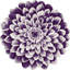 Tapis rond à motif floral mauve-733239527