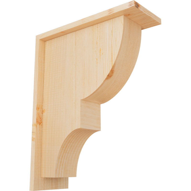 Corbeau Ridgewood avec contre-plaque, H 18 po x l 5,5 po x P 14 po, Sapin de Douglas, Lisse