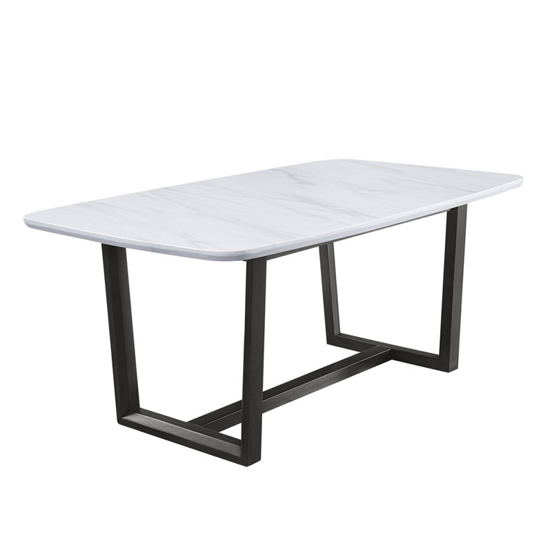 Table de salle à manger Madan avec plateau en marbre