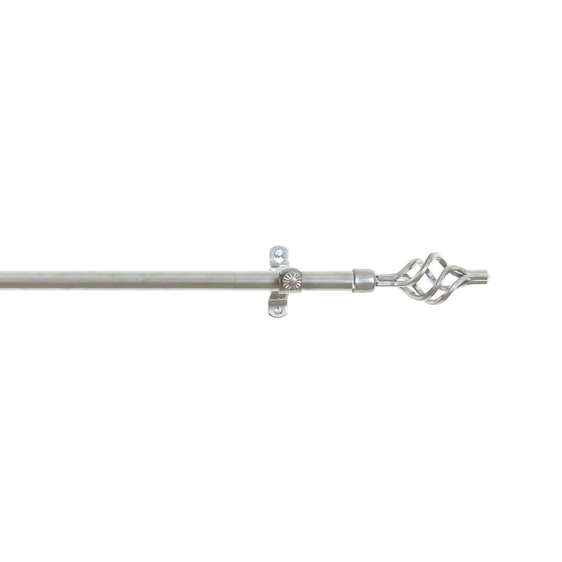 Tringle à rideaux simple réglable 0,75 po Musa, 48 po à l 86 po