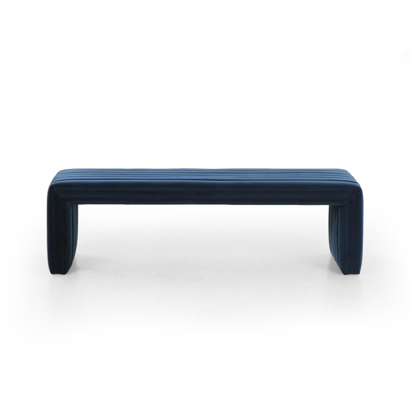 Banc rembourré 61 po Brandt, Bleu marine saphir