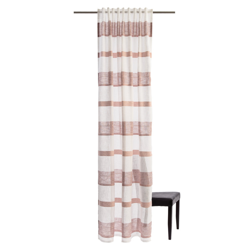 Gladeview Semi Sheer Curtain, Rose