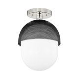 Nyack - 1 Light Semi Flush - Aged Brass/Black Finish