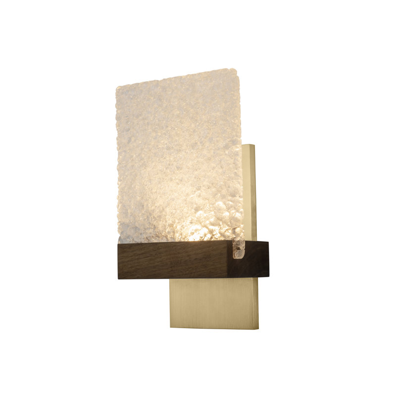 Applique murale à DEL Fortis, Laiton distendu / noyer, 2700 K, 120V