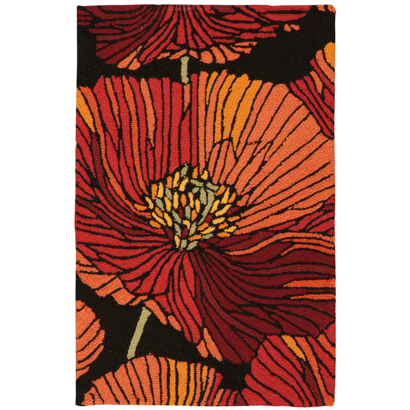 Tapis noir contemporain Karyn, Rectangle 1 pi 9 po x 2 pi 9 po