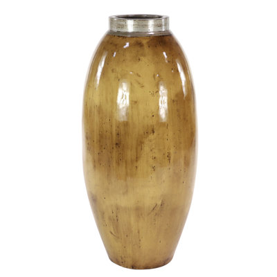 Seveno changeaks Ceramic Handmade Distressed Decorative Brown Vase