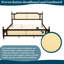 Lit plateforme robuste avec tête de lit en bois de pin et en rotin-989576543-989576542
