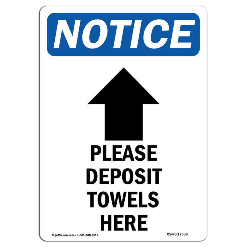 Please Deposit Towels Sign