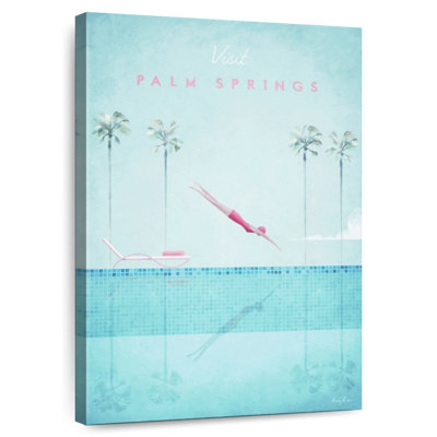 Affiche de voyage rétro Aime Palm Springs
