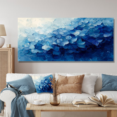 Velours hortensia lignes de grâce - hydrangées, art mural