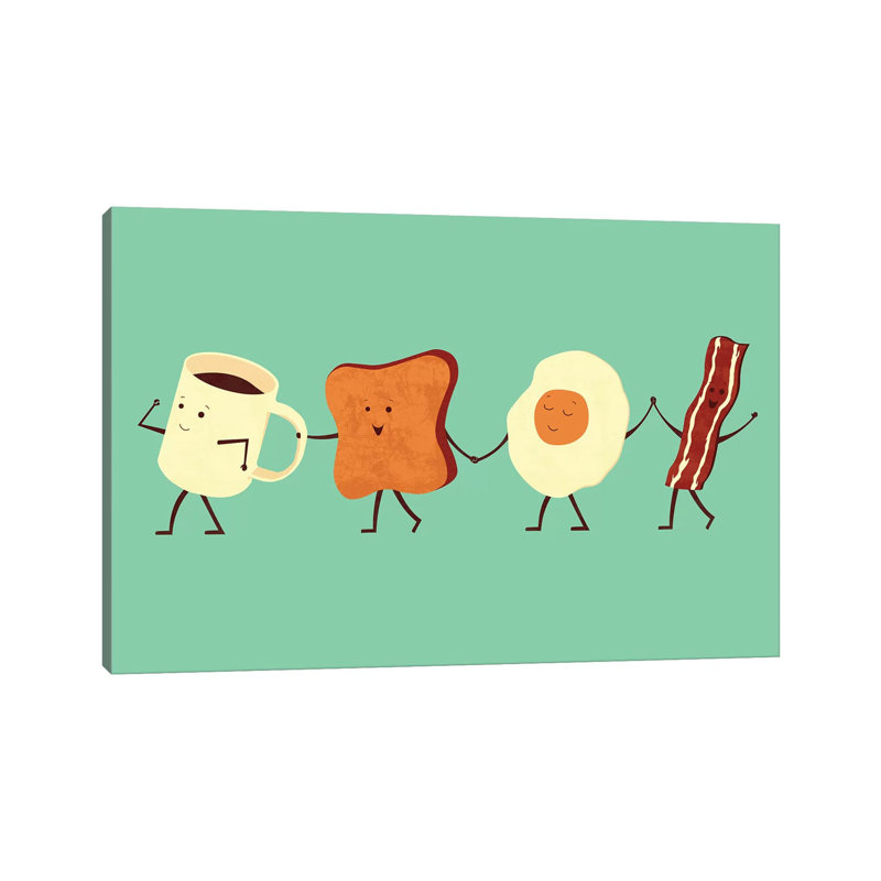 «Let All Go for Breakfast» par Inconnu - impression sur toile tendue, H 40 po x l 60 po x 1,5 po