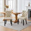 Ensemble de 2 chaises de salle à manger à dossier haut en similicuir imitation peau de mouton vintage-1537630898