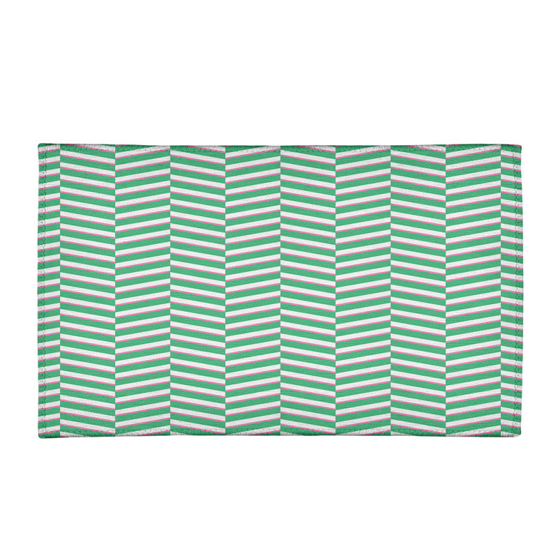 Tapis gris/blanc rayures rompues, Rectangle 2 pi x 3 pi