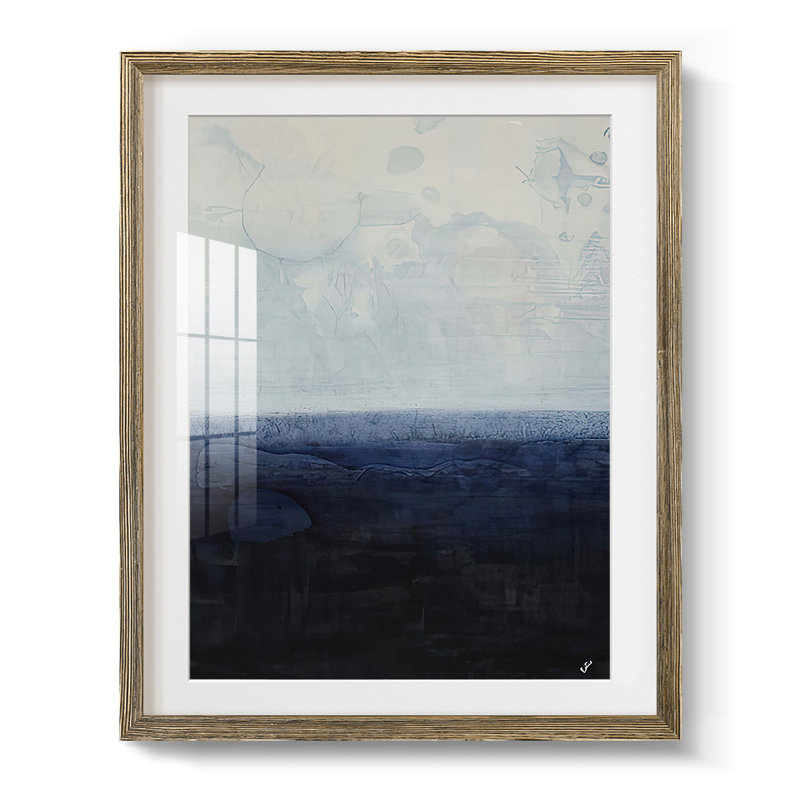 Océan délavé, impression sur papier, Noyer