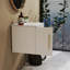 Ensemble de meuble-lavabo mural 24 po avec lavabo, portes doubles, charnières à fermeture en douceur, cuve en céramique, assemblage facile, poignée longue en métal, espace de rangement-122277178