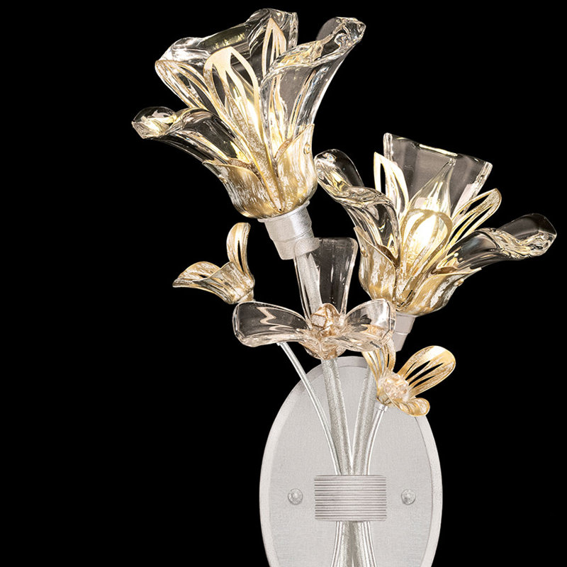 Azu Armed Sconce, Silver