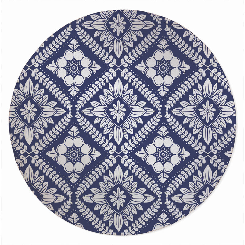 Talia Outdoor Area Rug, Round 5'