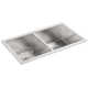 Vault™ Double Bowl Kitchen Sink with Single Faucet Hole
