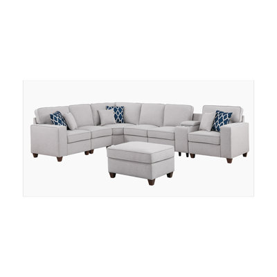 Canapé modulaire avec repose-pieds Sam