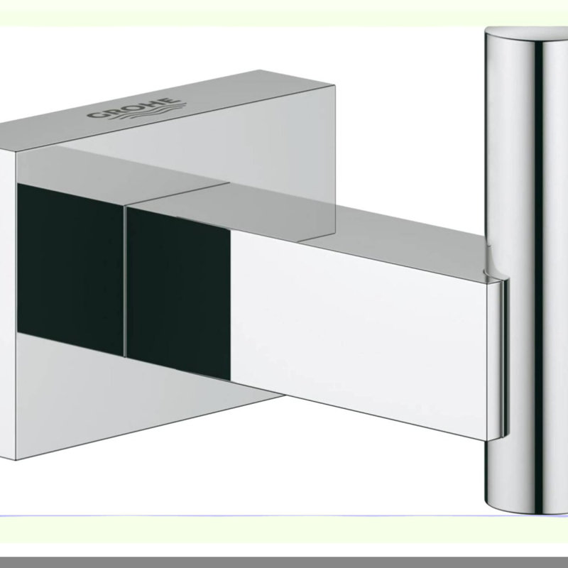 Essentials Chrome Cube Robe Hook